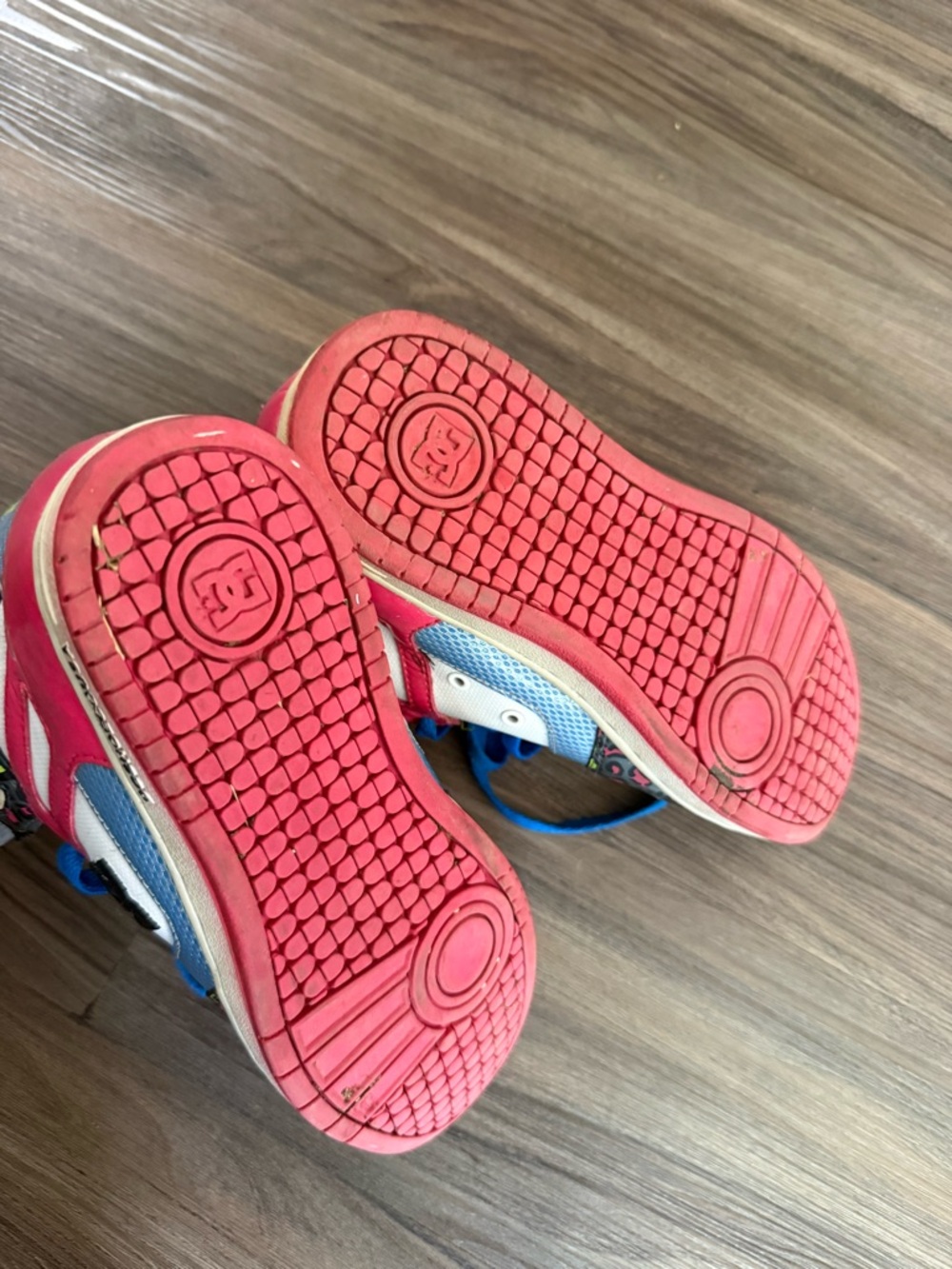DC Kids High-Top Skate Sneakers in Blue, Pink, Green - Picture 5 of 6
